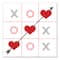 Tic Tac Toe Hearts 12" x 12" Canvas Wall Art